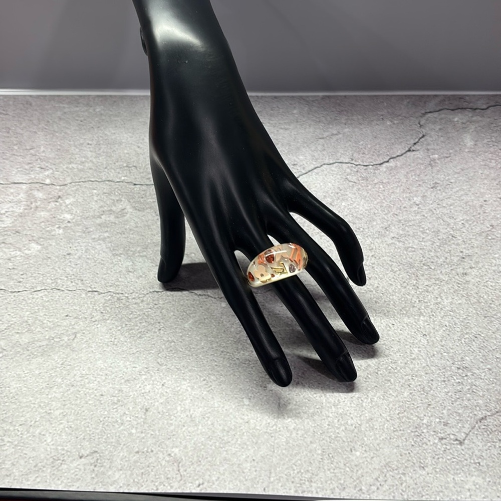 Louis Vuitton Gold and Silver Geometric Ring